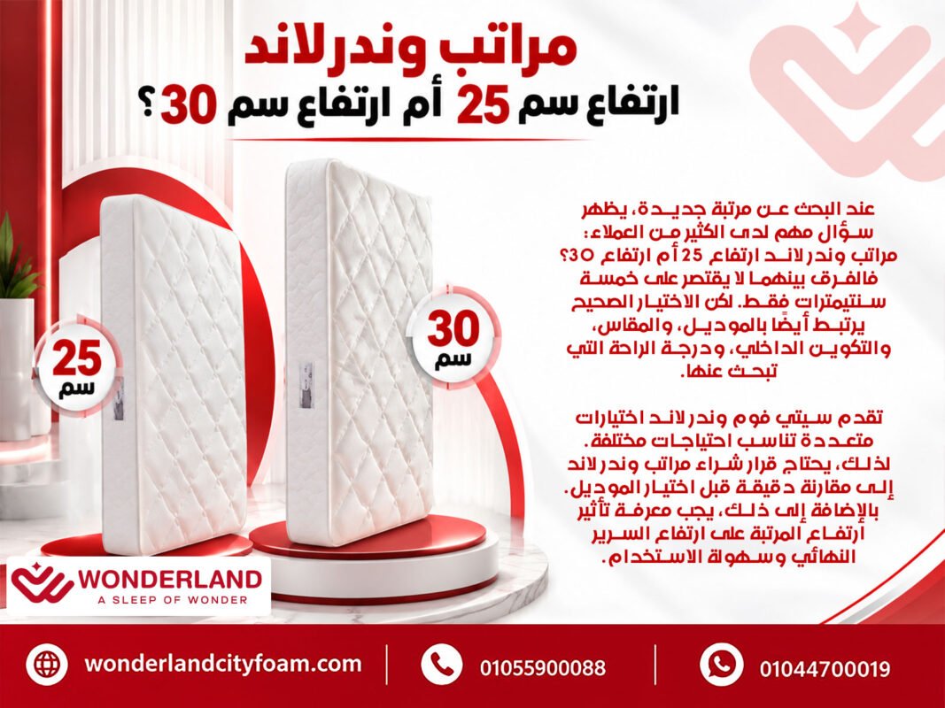 مراتب وندر لاند ارتفاع 25 أم ارتفاع 30؟